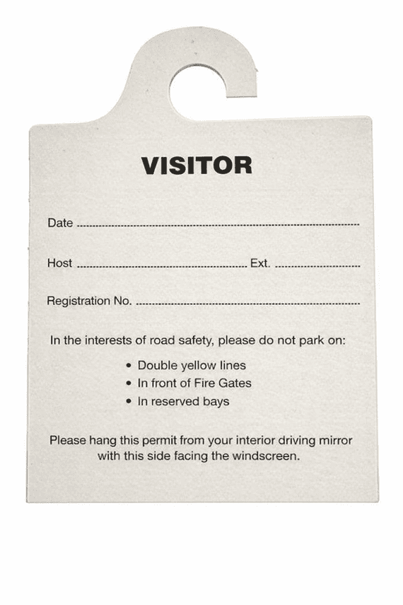 HANGING CAR PARK PASS