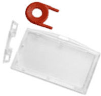 LOCKABLE ENCLOSED ID CARD HOLDER WITH KEY