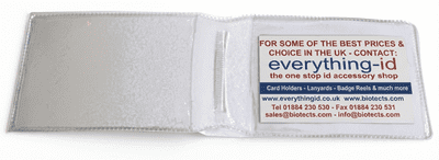 OYSTER/TRAVEL CARD DOUBLE FOLDED CLEAR WALLET