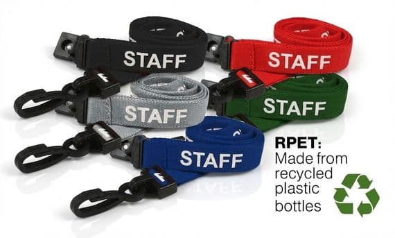 PRE PRINTED STAFF NECK ID LANYARDS - rPET