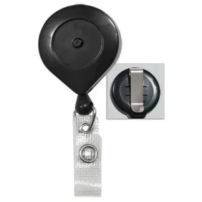 PUSH BUTTON YO YO ID BADGE REEL WITH BELT CLIP
