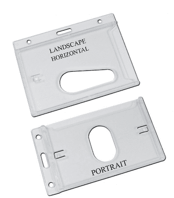 RIGID ENCLOSED ID CARD HOLDERS WITH THUMB SLOT