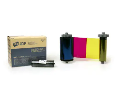 SMART  659380 YMCFKO Full Colour Ribbon with UV Panel and Cleaning Roller (200 Prints)