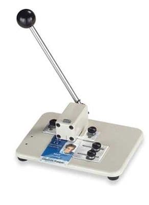 TABLE-TOP SLOT PUNCH WITH ADJUSTABLE CENTERING GUIDES - 8201