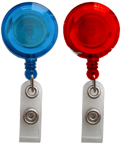 YO YO RETRACTABLE REEL ID CARD HOLDER TRANSLUCENT