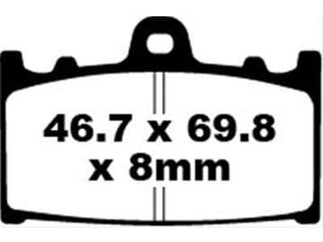 EBC, FA158HH x2, MOTORCYCLE BRAKE PADS