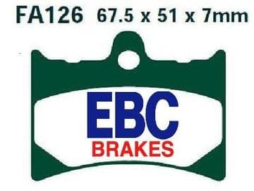 FA126, EBC, KEVLAR, MOTORCYCLE BRAKE PADS