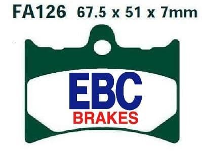 FA126, EBC, KEVLAR, MOTORCYCLE BRAKE PADS