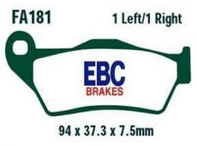 FA181TT, EBC, FRONT BRAKE PADS