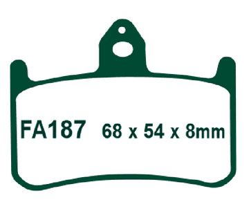 FA187 x2, EBC, MOTORCYCLE BRAKE PADS