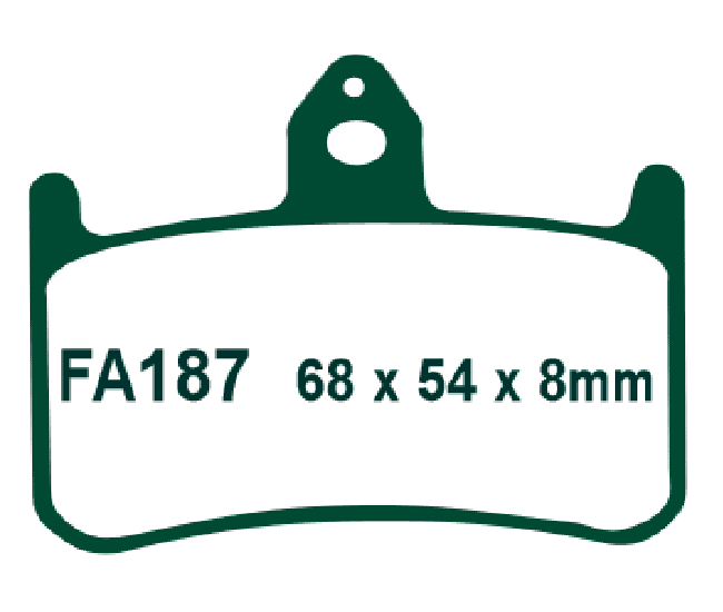 FA187 x2, EBC, MOTORCYCLE BRAKE PADS