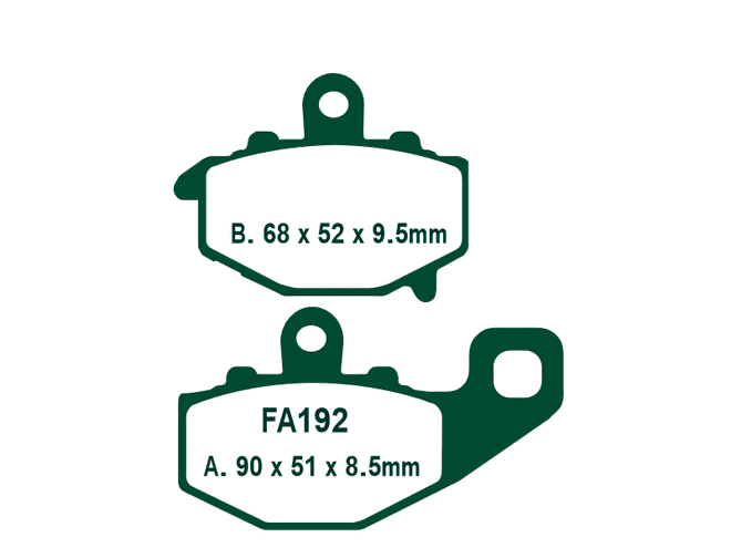 FA192, EBC, MOTORCYCLE BRAKE PADS