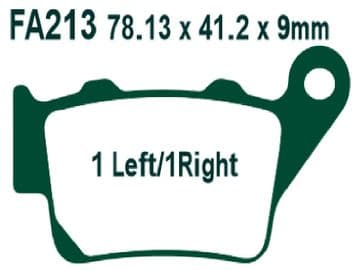 FA213, EBC, MOTORCYCLE BRAKE PADS