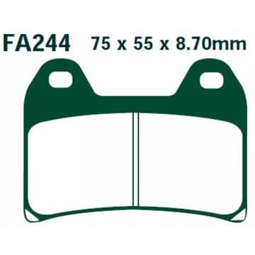 FA244 x 2, EBC, MOTORCYCLE BRAKE PADS