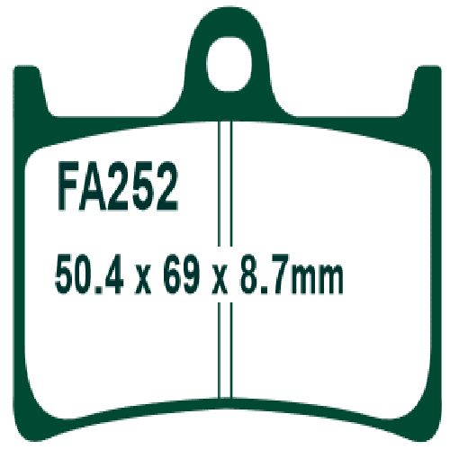 FA252 x2, EBC, MOTORCYCLE BRAKE PADS