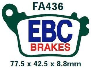 FA436, EBC, KEVLAR, MOTORCYCLE BRAKE PADS