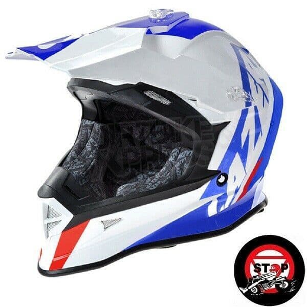 LAZER X8 WHIP WHITE BLUE RED