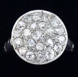 Beautiful art deco platinum 0.66ct diamond vintage antique cluster ring