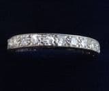 Beautiful art deco platinum 1.75ct diamond full vintage antique eternity ring size Q