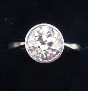 Fabulous platinum art deco 1.50ct Vs2 old cut diamond solitaire vintage antique engagement ring
