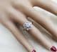 Gorgeous art deco 18ct and 18k white gold 0.74ct diamond cluster vintage antique ring