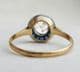 Gorgeous art deco 18ct and white gold 0.80ct diamond a sapphire vintage antique target ring