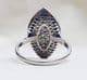 Gorgeous art deco platinum 0.99ct diamond and sapphire vintage antique marquise ringDate made: 1930'