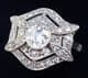 Gorgeous art deco platinum 1.10ct diamond vintage antique cluster ring
