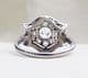 Gorgeous art deco platinum 1.10ct diamond vintage antique cluster ring