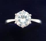 Stunning art deco platinum 1.44ct diamond solitaire vintage antique engagement ring