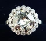 Stunning art deco platinum 2.55ct VVS2 and 0.40ct diamond daisy vintage antique cluster ring