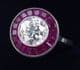 Stunning art deco platinum ruby and 1.55ct old cut diamond vintage antique target ring