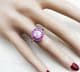 Stunning art deco platinum ruby and 1.55ct old cut diamond vintage antique target ring