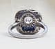 Stunning art deco platinum sapphire and 1.56ct diamond vintage antique cluster ring