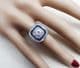 Stunning art deco platinum sapphire and 1.56ct diamond vintage antique cluster ring
