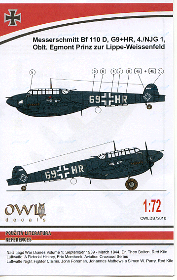 Bf110D 4./NJG1 (72)