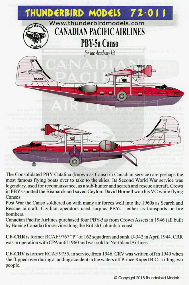 Canadian Pacific Airlines PBY-5A 72
