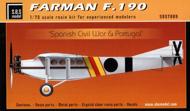 Farman F.190 "Spanish Civil War & Portugal" (72)