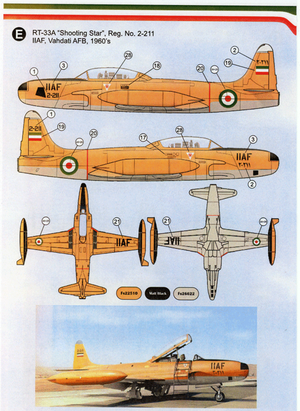 Imperial Iranian Air Force T-33/RT-33 (72)
