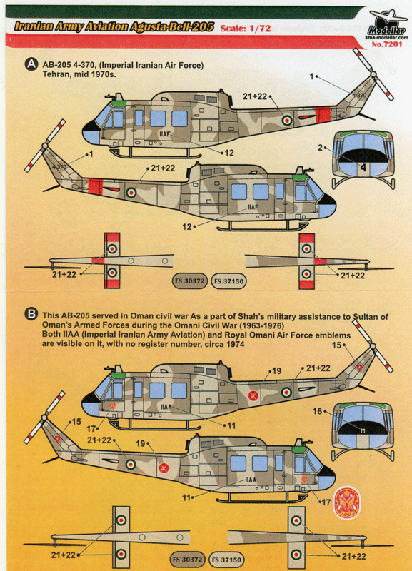 Iranian Army Aviation Agusta Bell 205 (72)