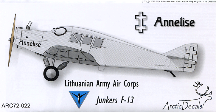Junkers F.13 Lithuanian Army Air Corps (72)