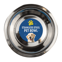 Hover to zoom  Stainless Steel Pet Bowl 21cm