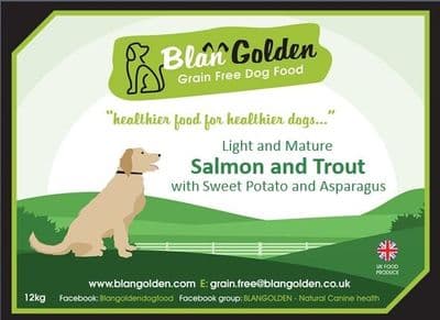 Mature Grain Free Salmon, Trout & Sweet Potato with Asparagus (12kg)