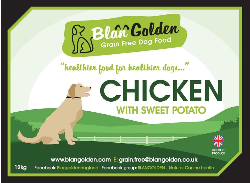 View of Premium Chicken and Sweet Potato Kibble