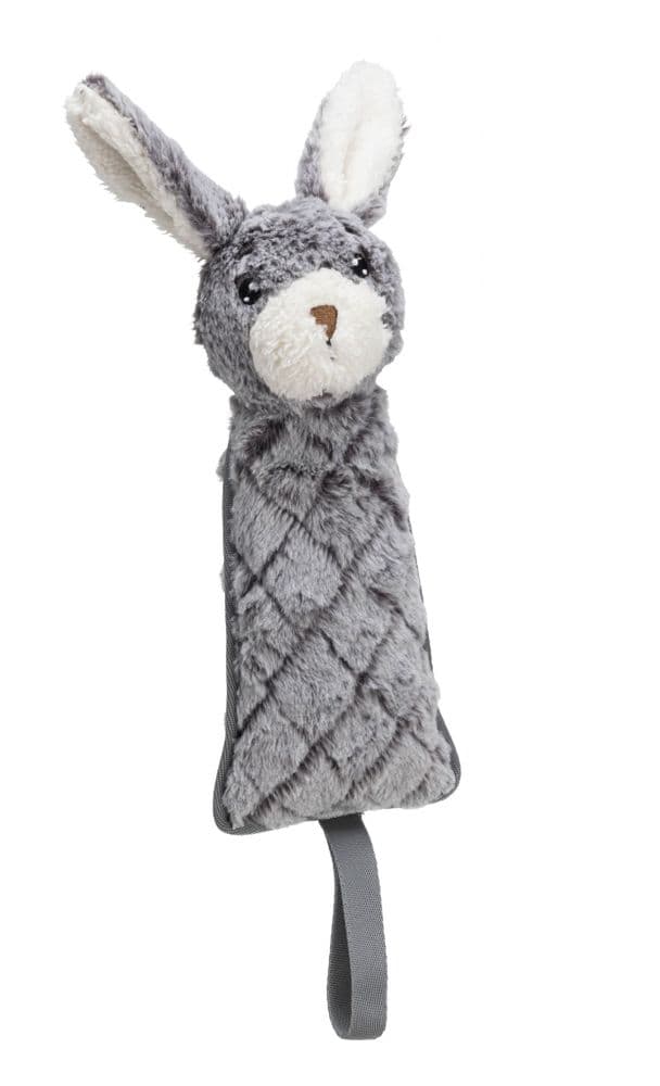 Quilted Plush Rabbit Thrower Dog Toy