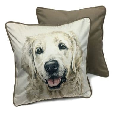 Save 20% Golden Retriever Luxury Dog Cushion by Christine Varley 