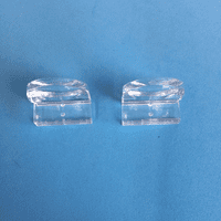 CLEAR PLEATED BLIND FINGER TAB HANDLES 1 X PAIR