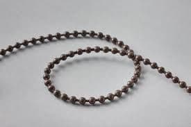 DELUXE DOUBLE BEAD ROLLER / ROMAN BLIND SIDE CONTROL PULL CHAIN BROWN
