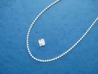 DELUXE DOUBLE BEAD ROLLER / ROMAN BLIND SIDE CONTROL PULL CHAIN  WHITE
