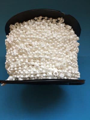 FULL ROLL 100M ROLL ONLY HILLARYS WHITE VERTICAL BLIND LINK BEAD CHAIN (3.5